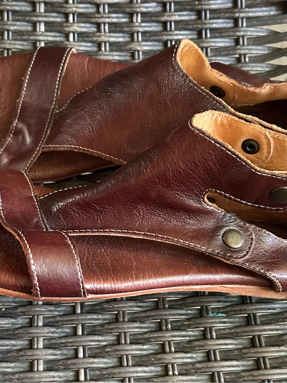 Brown Leather Open-Toe Sandals bedstu